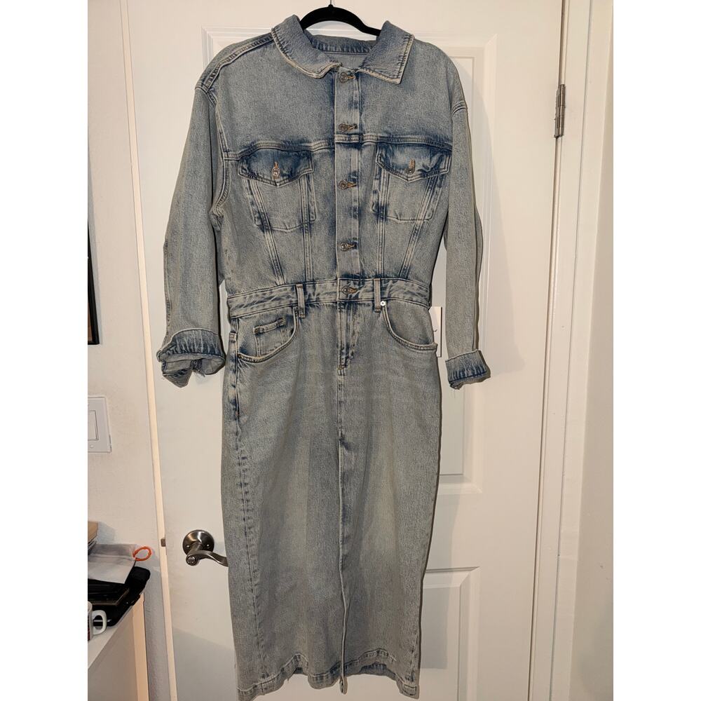 7 For All Mankind Relaxed Denim Dress - Picture 8 of 12